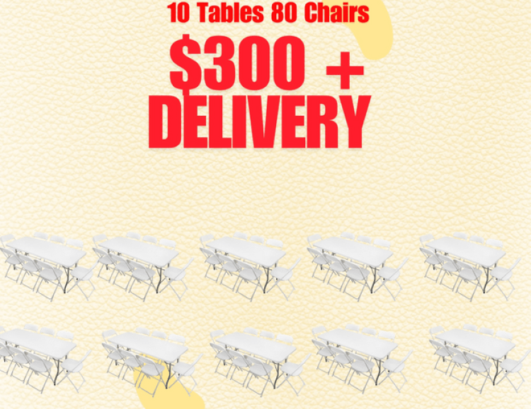 10 Tables 80 Chairs